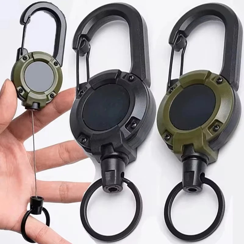 Outdoor Sporty Retractable Keychain Tool with Strong Steel Wire Rope