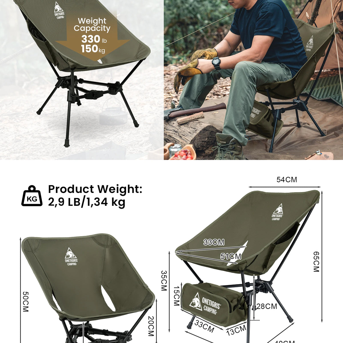 Foldable Camping Chair for Hiking and Backpacking