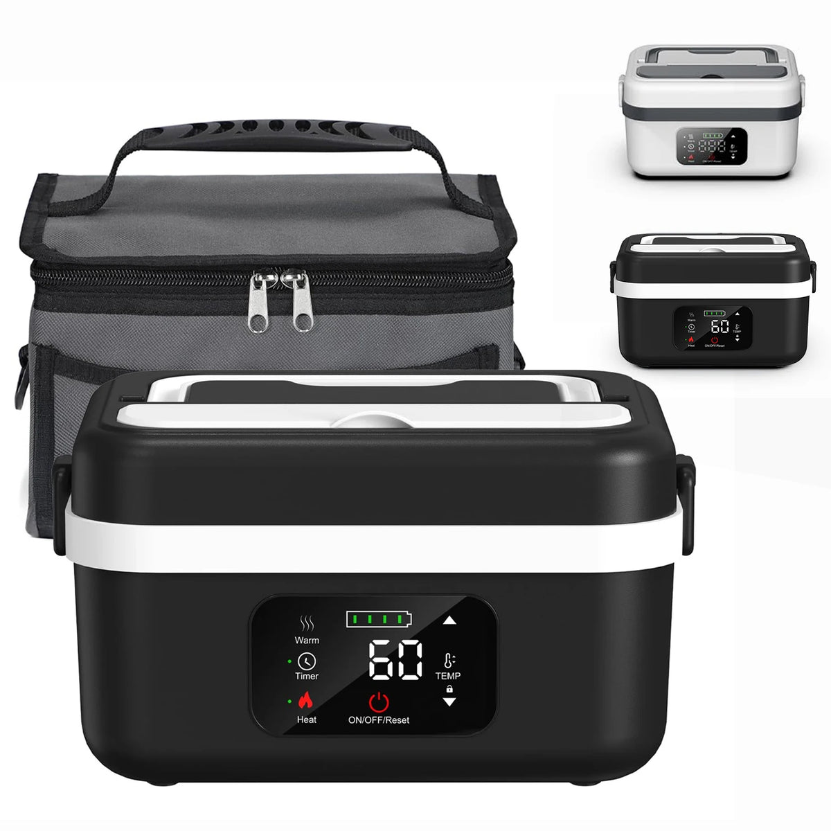 1L Wireless Electric Lunch Box Stainless Steel Warmer