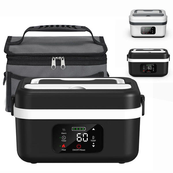 1L Wireless Electric Lunch Box Stainless Steel Warmer
