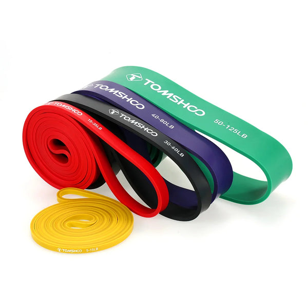 5-Piece Resistance Loop Band Set with Handles & Door Anchor