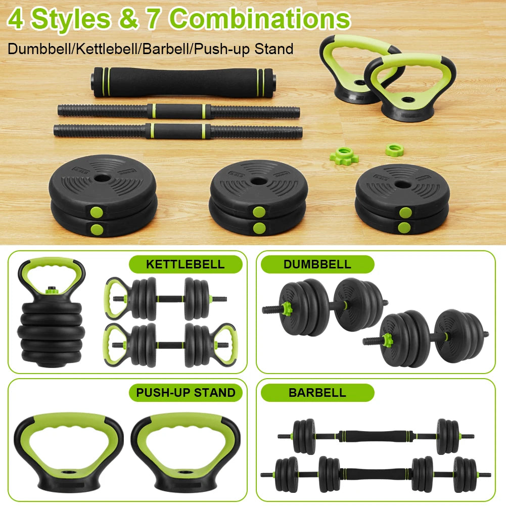 Adjustable Weight Set: Dumbbell, Barbell & Kettlebell