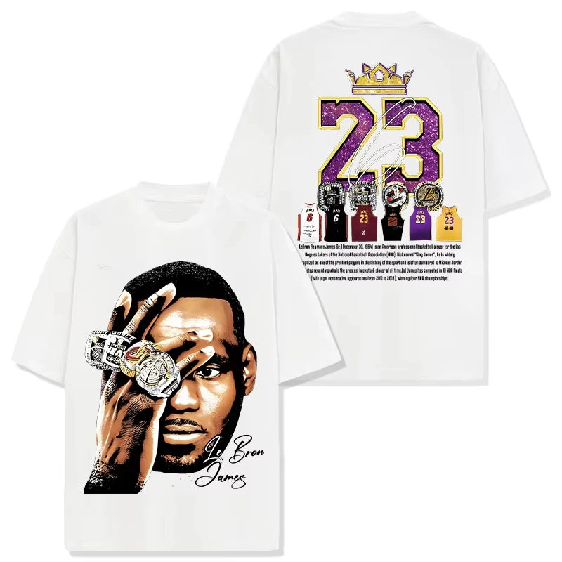 Vintage Basketball Crew Neck T-Shirt Breathable & Casual