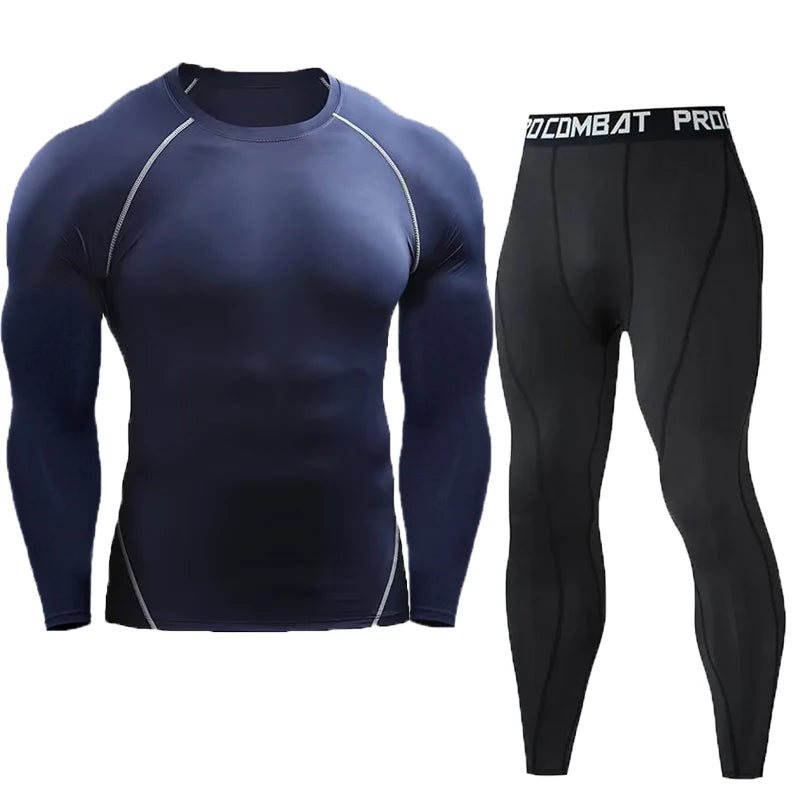 Men's High-Performance Compression Tights for Sports