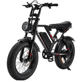 Black electric bike on a white background