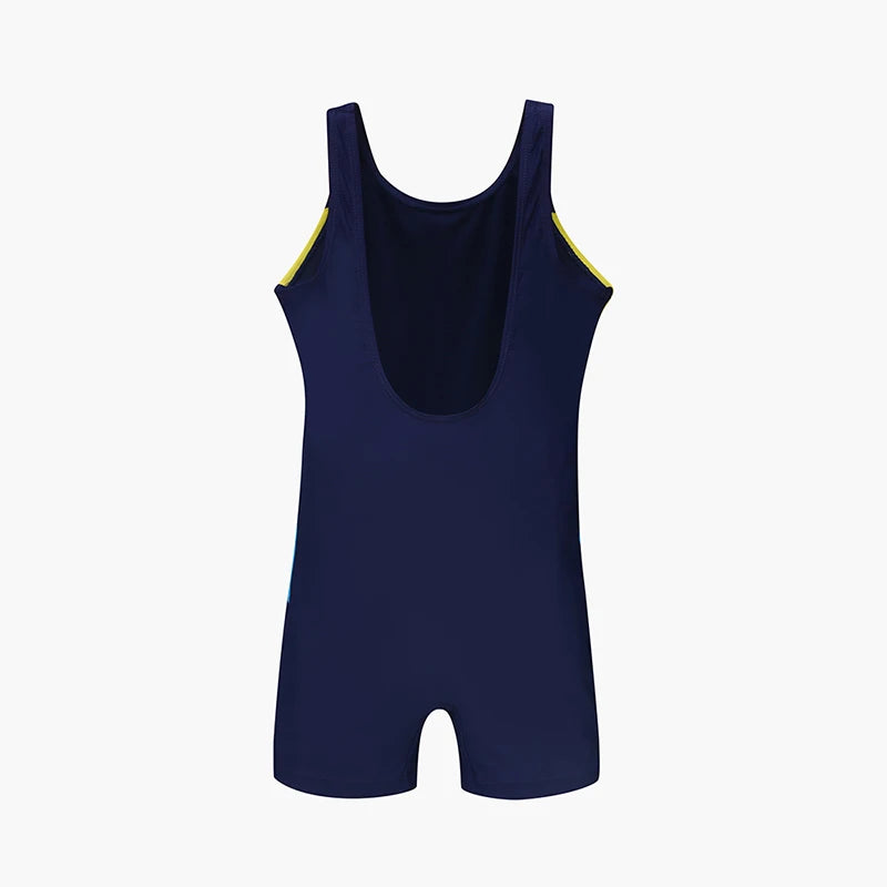 Boys' & Girls' Red & Blue One-Piece Swimwear