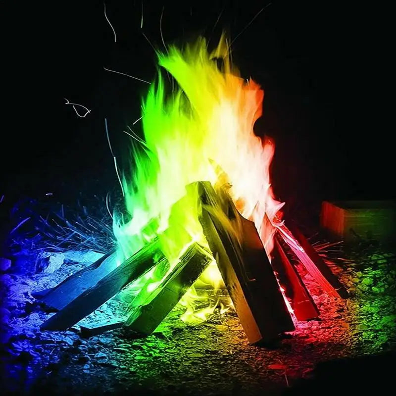 Colorful Flame Powder for Camping, Bonfires, and Festivals