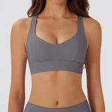 High-Support Push-Up Halter Yoga Bra Top - 24 Hour Sport