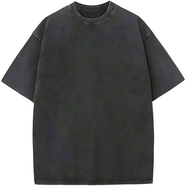 Black Gothic Wings Oversized Vintage Cotton Streetwear Tee