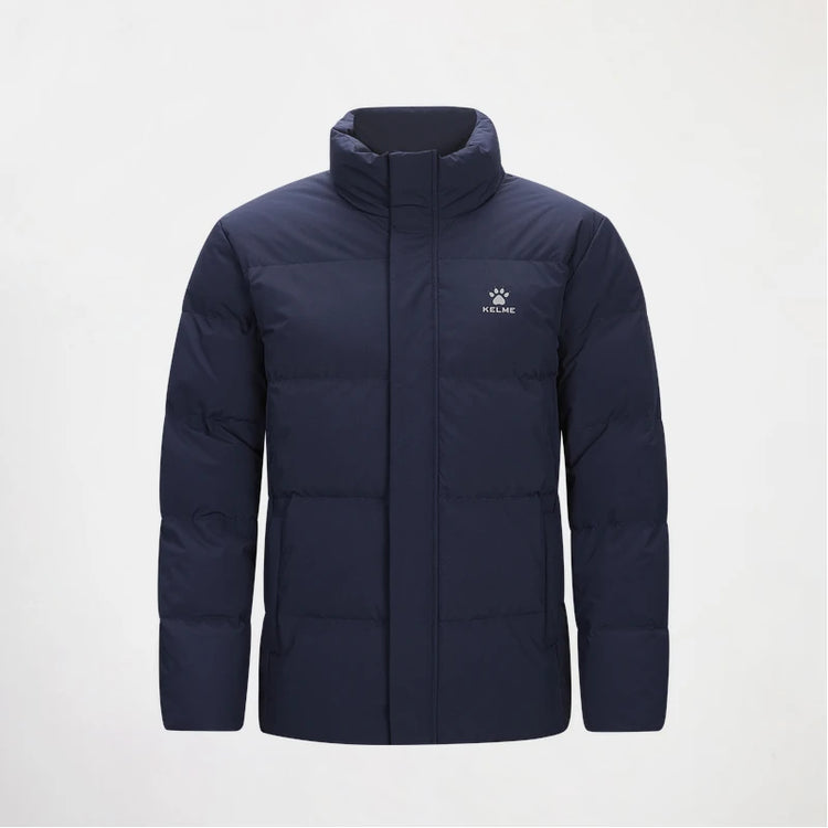 Men's Quilted Puffer Jacket with Stand Collar