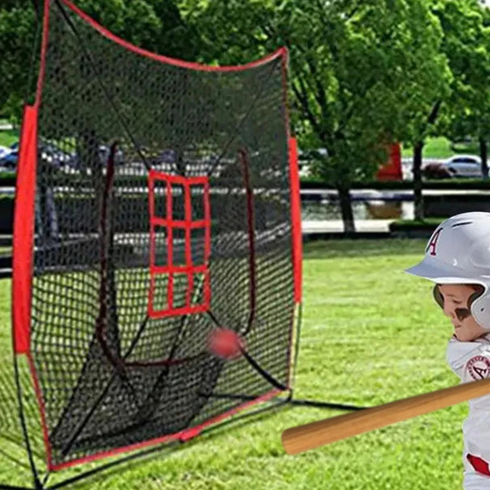 Portable Baseball Training Net with Target Zone