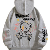 Cozy Couple Style: Personalized Bear Print Hoodie
