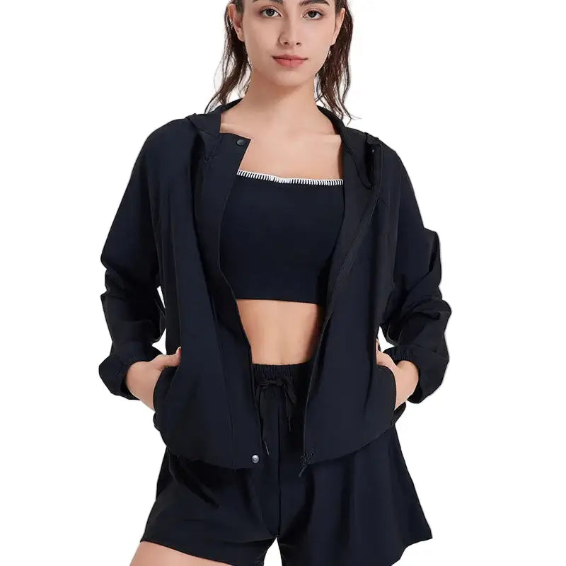 Women's Anti-UV Running Jacket - UPF50+ Quick Dry Hoodiewomen's outfits24 Hour Sport