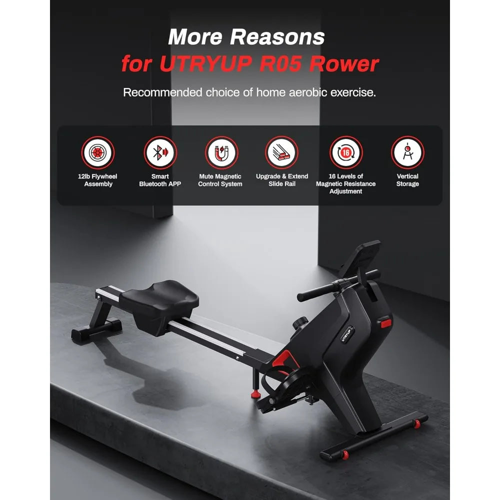 Full-Body Home Fitness Rower with Multiple Workout Modes