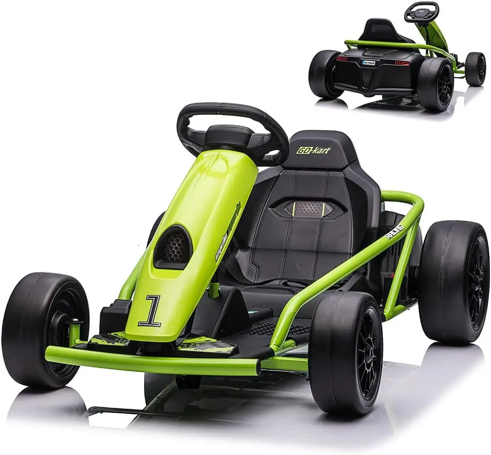 24V Electric Ride-On Go Kart for Teens & Kids 8-11 | Dual 300W Motors