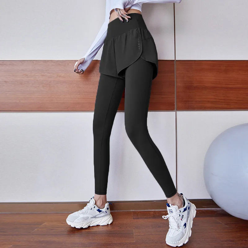 Elastic High-Waisted Sports Leggings