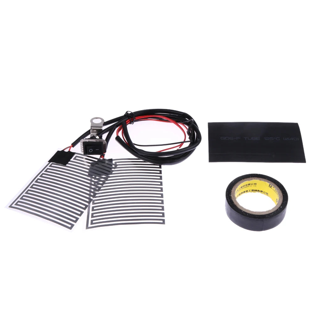 12V Universal Heated Grips  Motorcycle Electric Heating Handle Kit Refit Hand Set Electric Heating Insert Handlebar Pad Warmers 24 Hour Sport