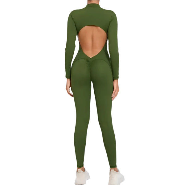 Long-Sleeve Bodycon Fitness Outfit
