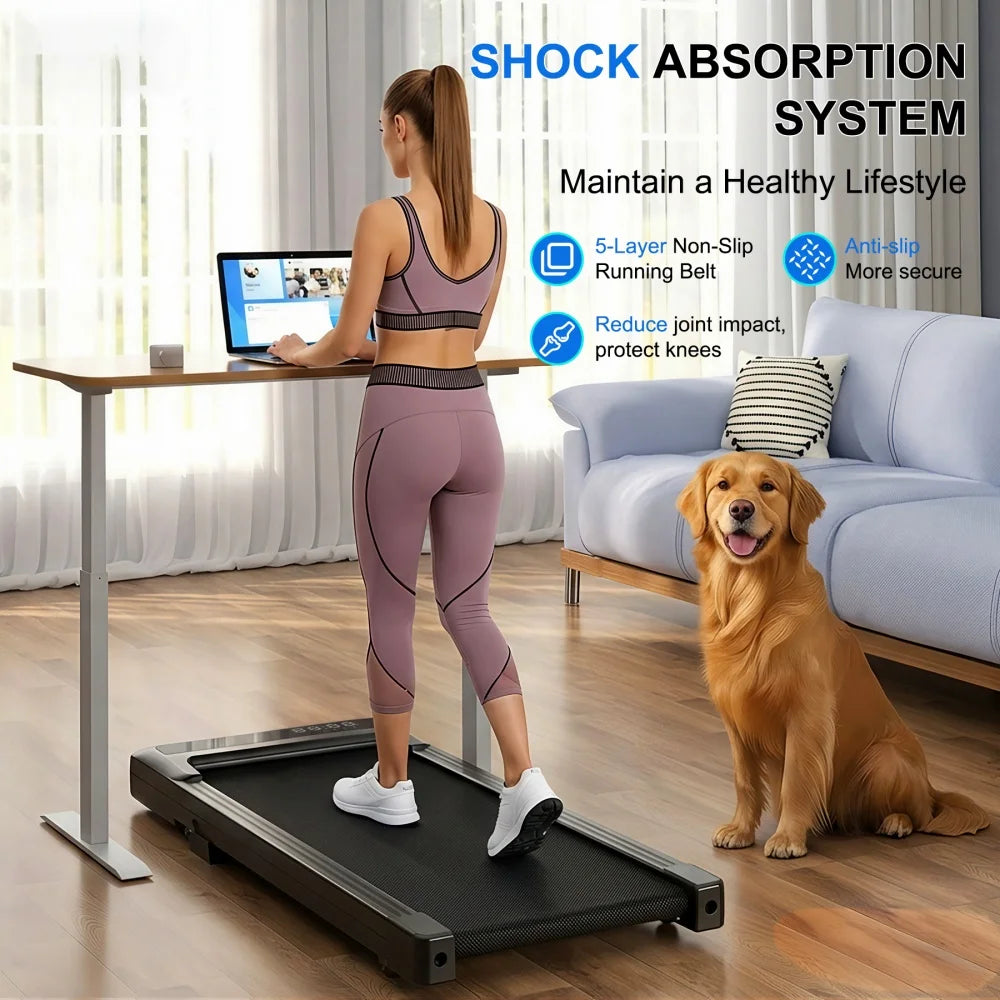 300lb Capacity Foldable Walking Pad: 6% Incline & 2.5HP Motor
