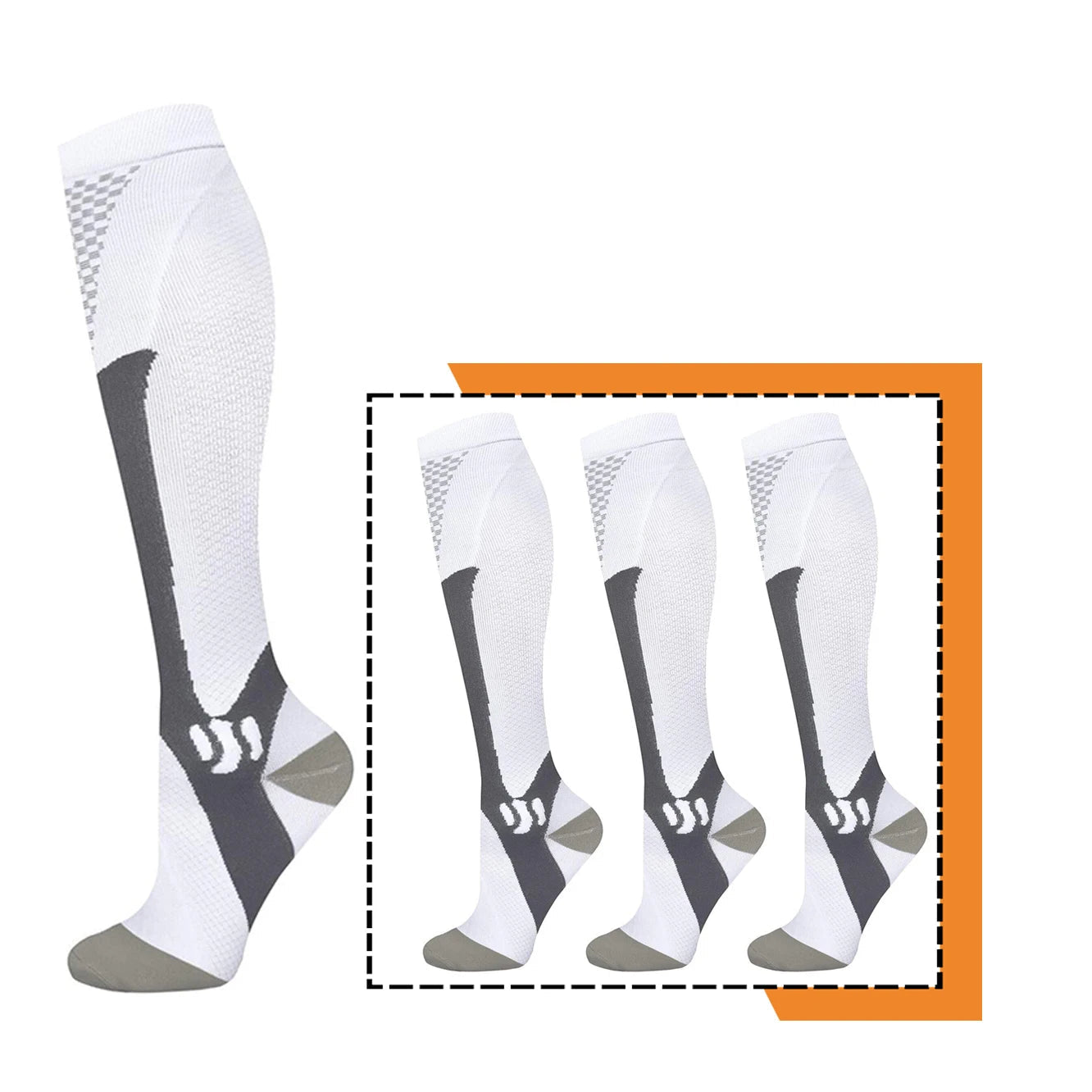  3 pairs of white