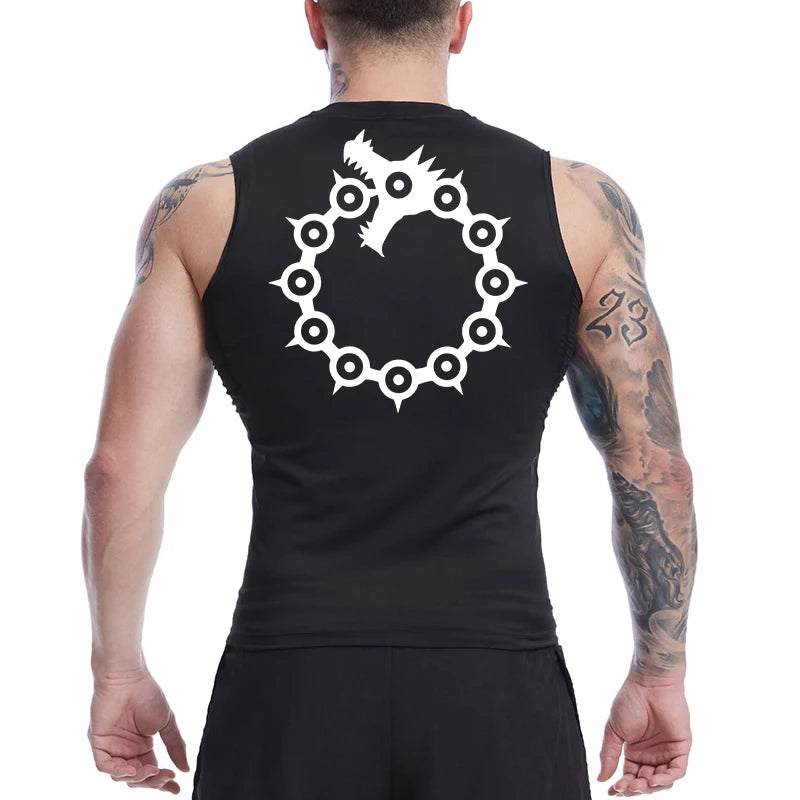 Men's Anime-Inspired Compression Tank