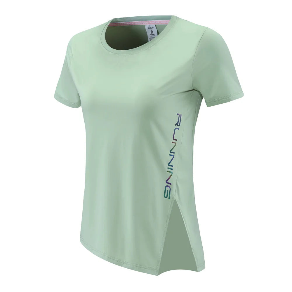 Women's Ice Silk Yoga Shirt: Breathable, Quick-Dry, Perfect for All Sports
