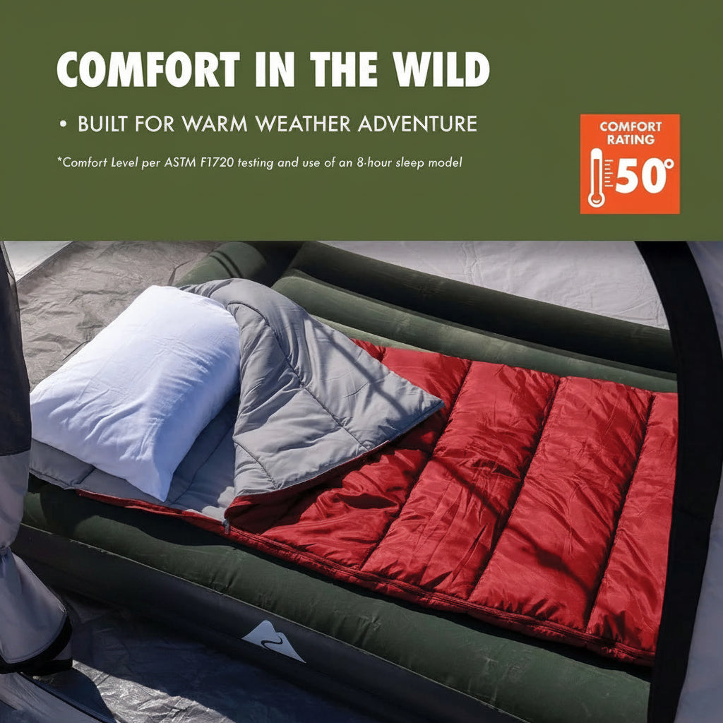 Compact Warm Weather Sleeping Bag Lightweight & Washable Quilt
