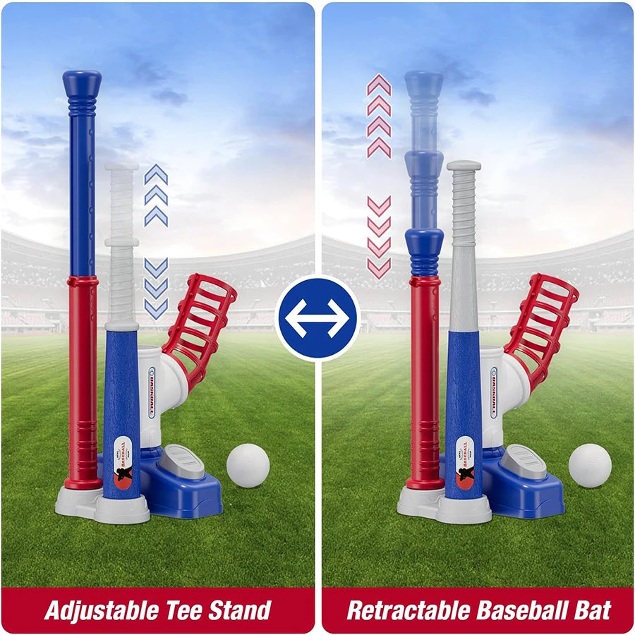 Baseball Set with Pitching Machine Outdoor Sports Toy