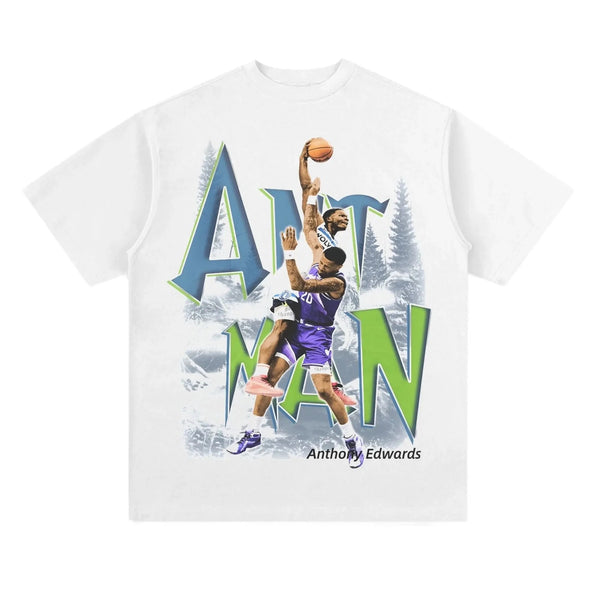 Anthony Edwards Oversized Cotton Basketball Fan T-Shirt