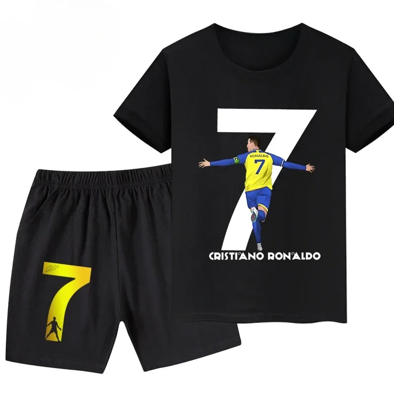 Ronaldo Summer Set for Kids: T-Shirt & Shorts Streetwear