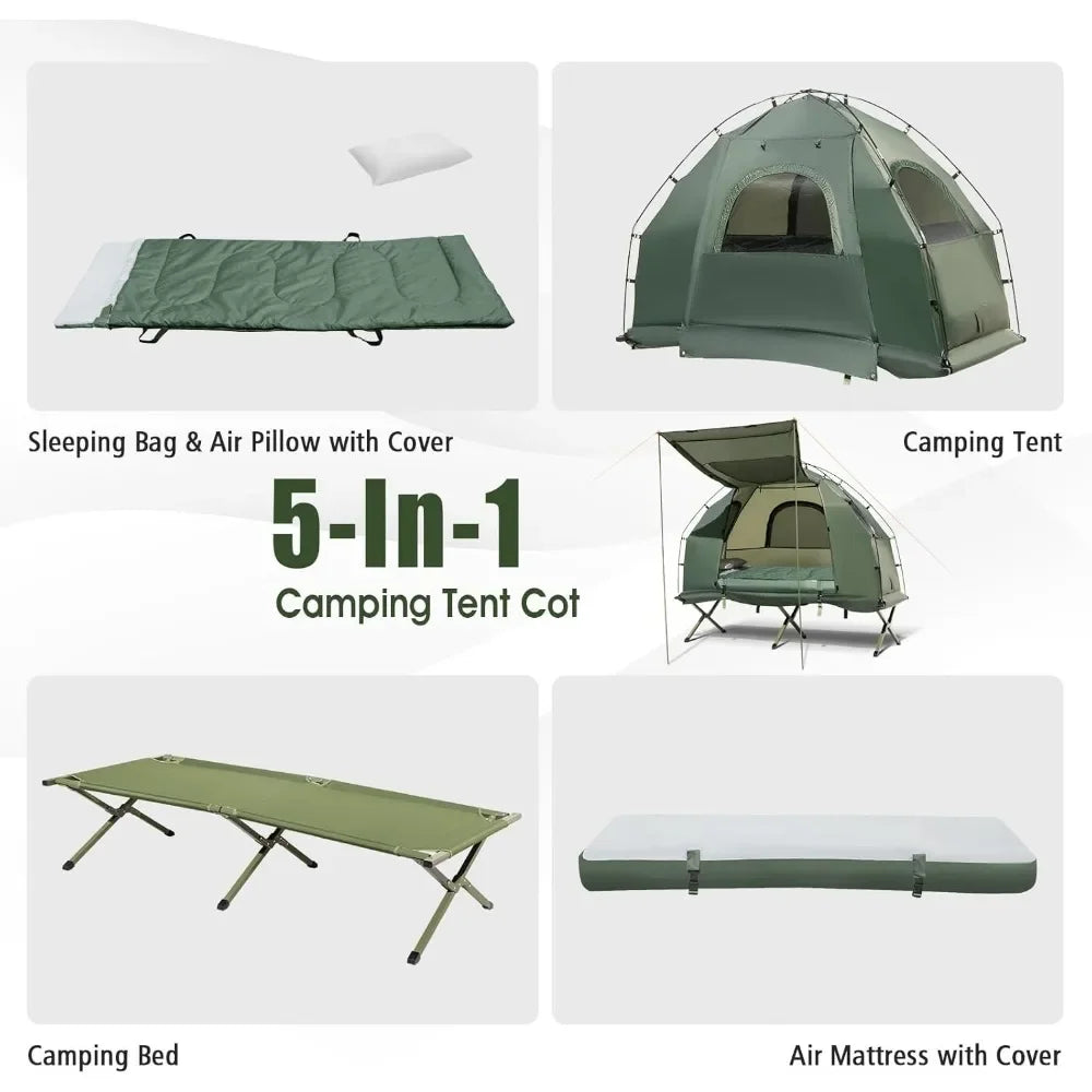 Sleep Elevated and Protected: All-in-One Tent Cot