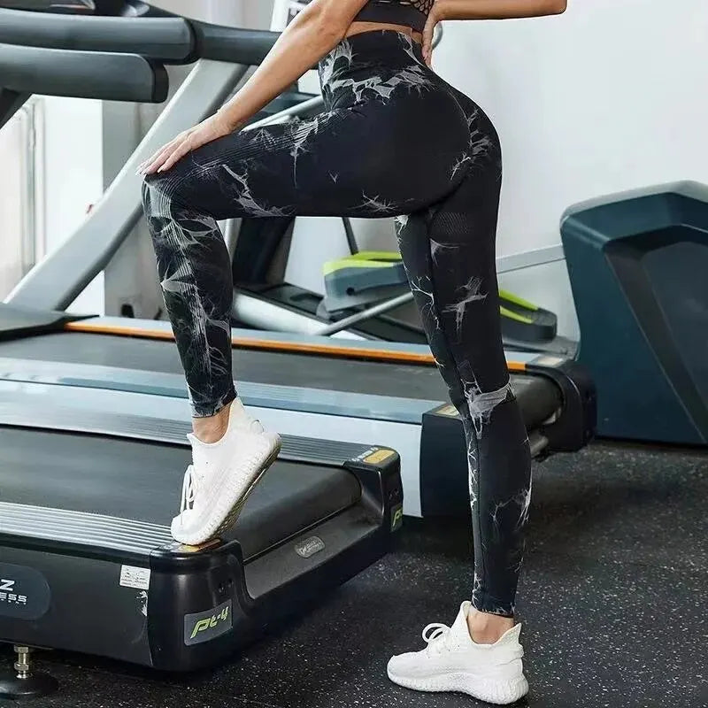 Women's Tie-Dye Yoga Pants with Scrunch Butt Lift