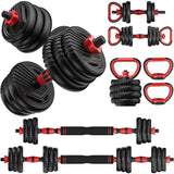 Space-Saving Adjustable Dumbbell Set (20-90lbs)