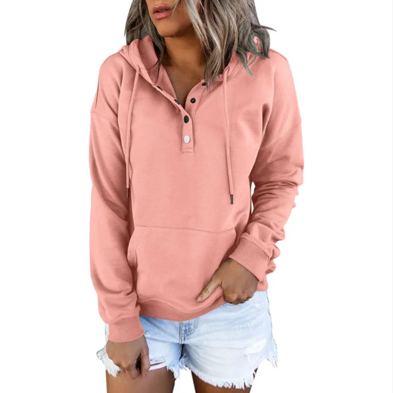 Cozy and Casual: Women's Hooded Sweatshirt
