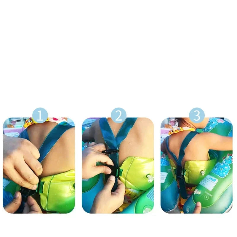 Colorful Swim Ring with Safety Features for Kids' Pool Parties