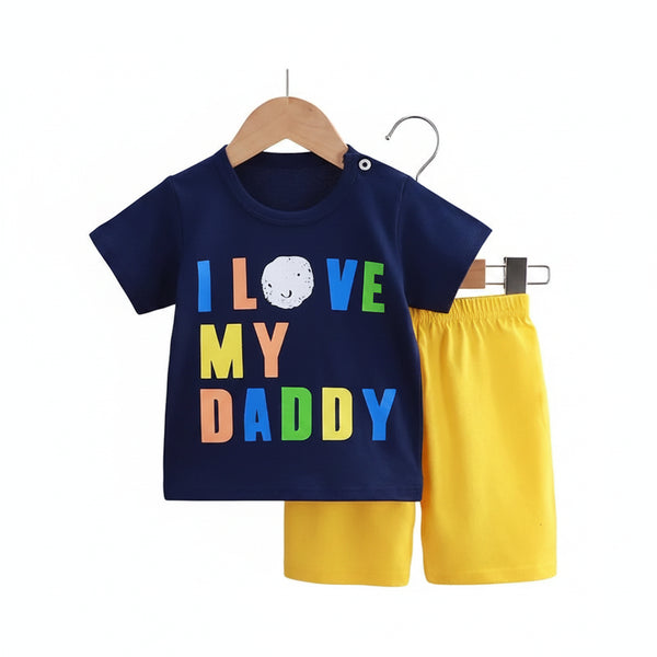 Kids 2-Piece Cotton Summer Set: Short Sleeve Tee & Shorts