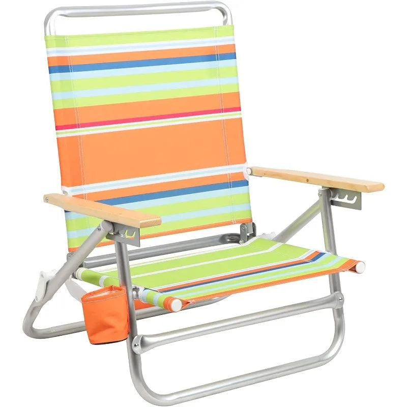 Portable Beach Chair with Towel Pouch
