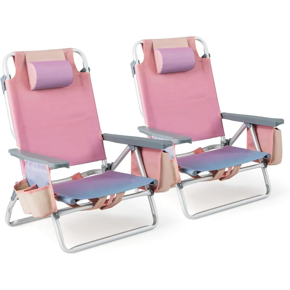 Dual-Purpose Beach and Camping Chairs by GYMAX
