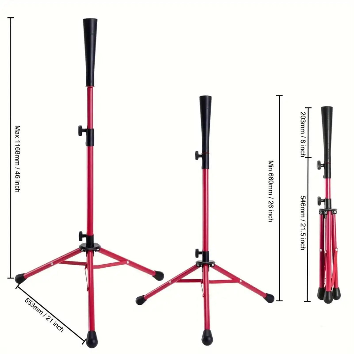 Heavy Duty Adjustable Batting Tee for Baseball and Softball