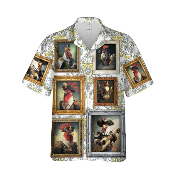 Men's Luxury Chicken Graphic Hawaiian Shirt Casual & Hip-Hop