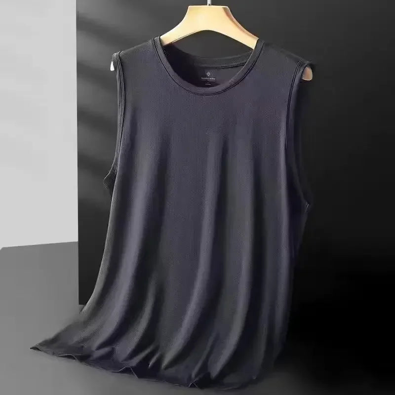 Men's Ice Silk Mesh Tank Breathable Summer Vest