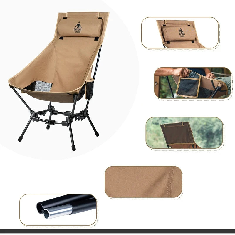 Portable High-Back Camping Chair for Outdoor Adventures