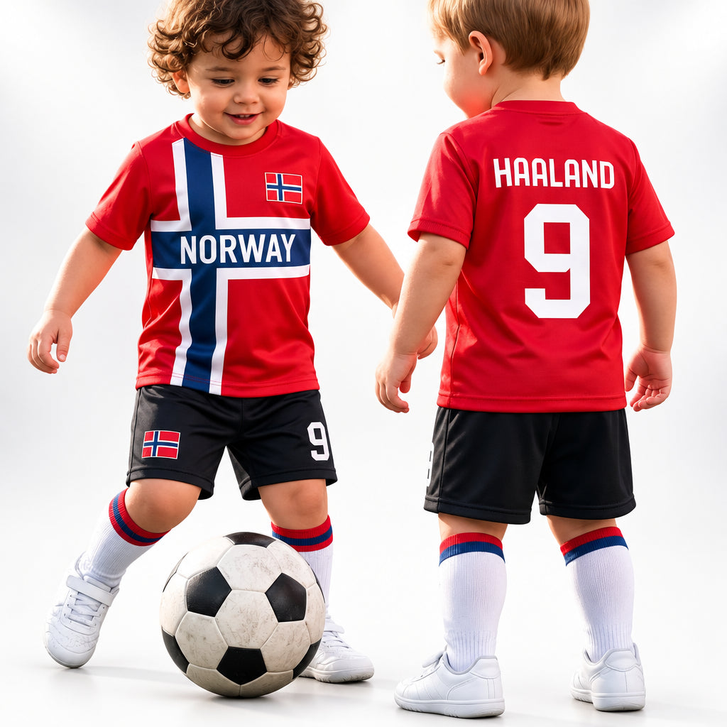 Kids Haaland Football 2-Piece Jersey & Shorts Set