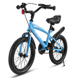 Blue children's bicycle on a white background