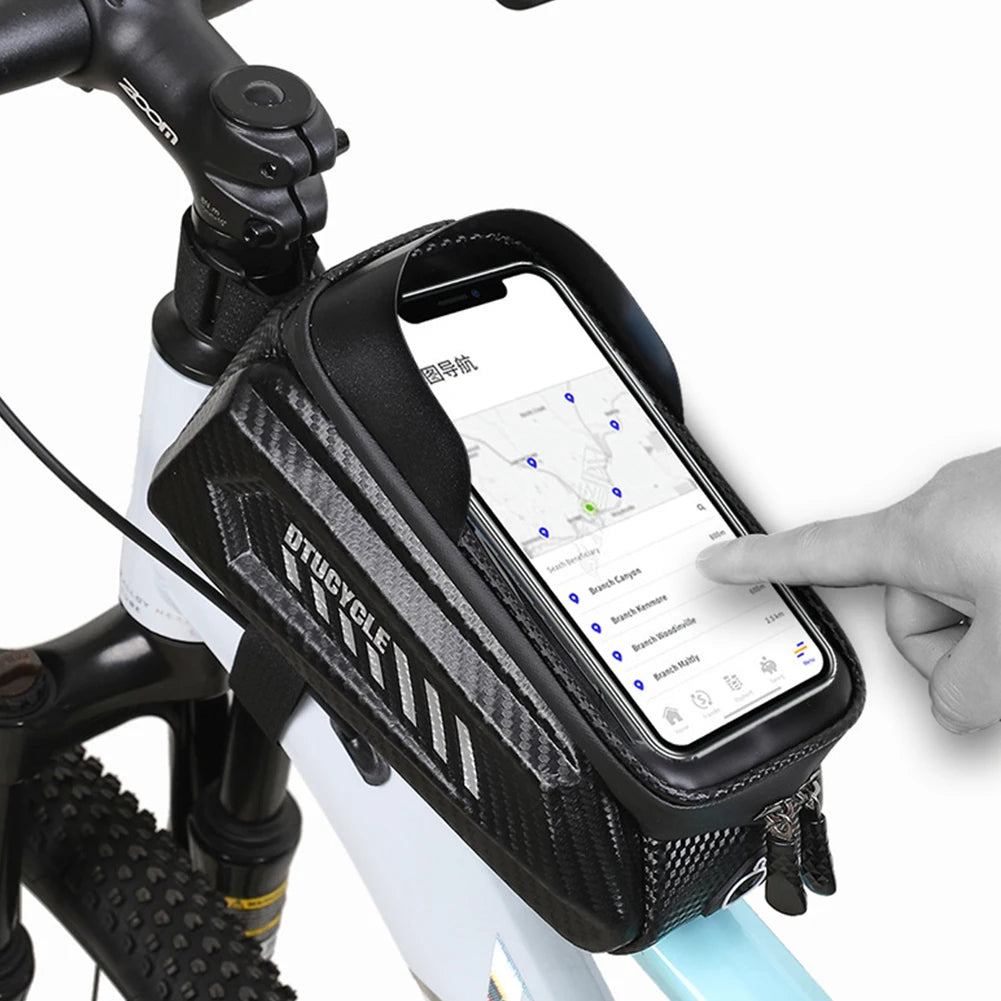Hard Shell Bike Phone Frame Bag with Touchscreen