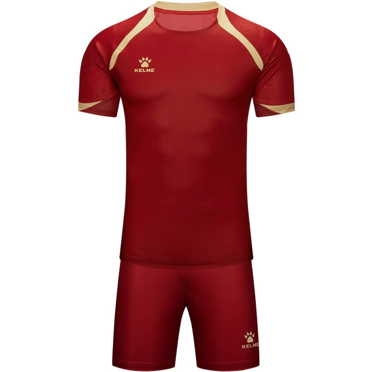 Men's Soccer Jersey & Shorts Set with Contrast Trim
