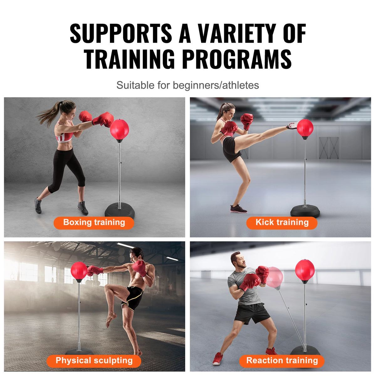Height Adjustable Punching Bag Set for Kids & Adults