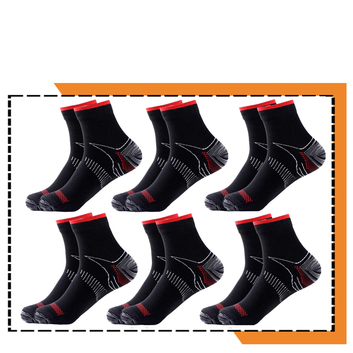 3-Pack Men's & Women's Medical Athletic Compression Socks
