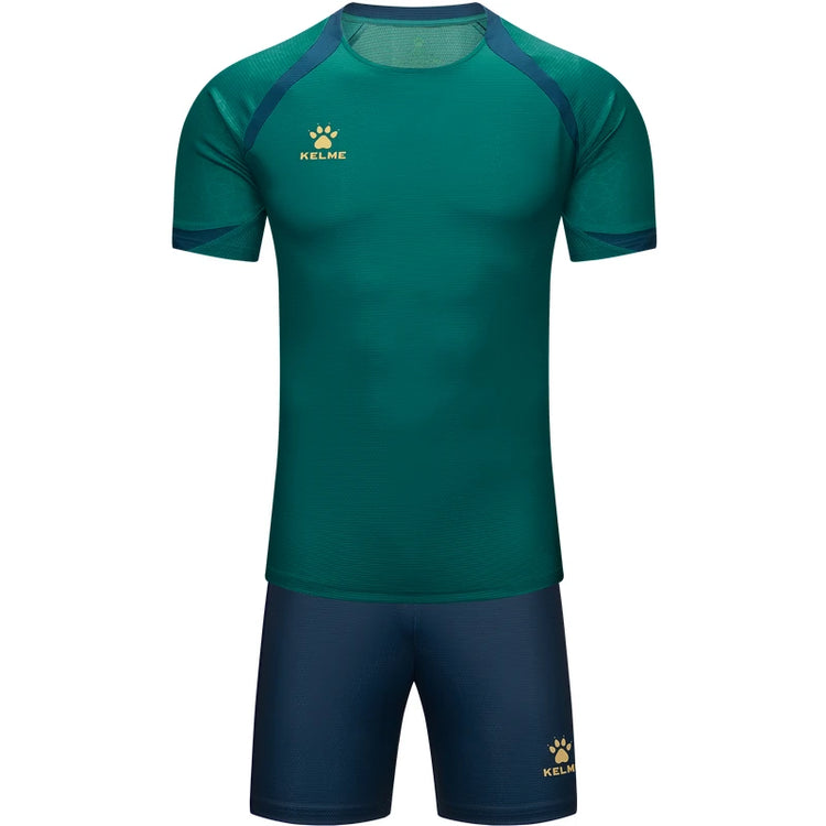 Men's Soccer Jersey & Shorts Set with Contrast Trim
