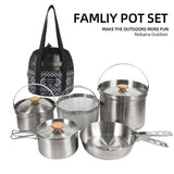 Outdoor Stainless Steel Pot Set for Camping, Picnic,Household